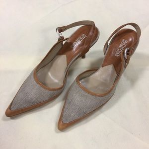 Two toned sling back heals Michael by Michael Kors